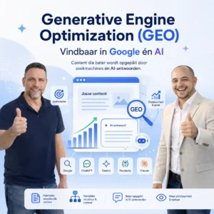 Generative engine optimization (GEO) maakt uw merk vindbaar in Google én in AI-antwoorden zoals ChatGPT, Gemini, Perplexity en Claude.